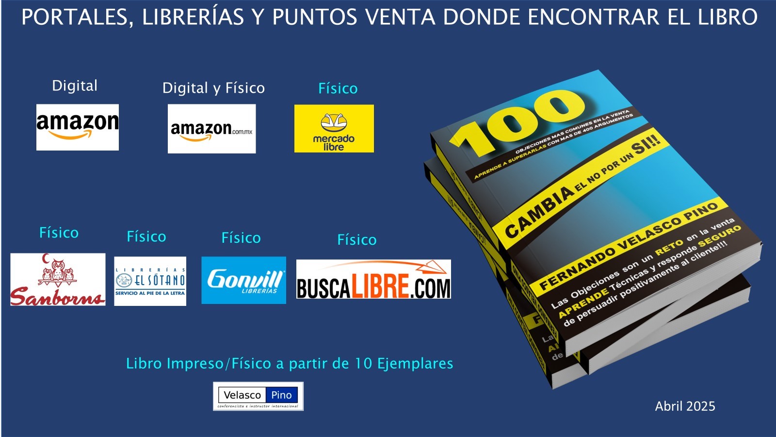 Adquiera el libro en estas ubicaciones